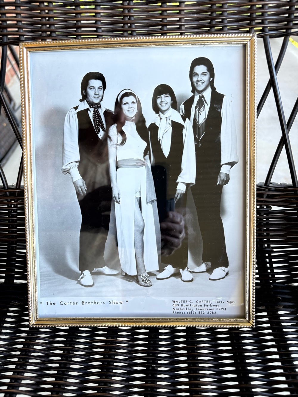 Vintage Black & White The Carter Brothers Show Promotional photo. Autographed